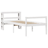 Senior Bed with Headboard without Mattress White 90x190 cm Single 3305852