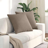 Sofa Pillows 2 pcs Taupe 80 x 80 cm Fabric 42014069