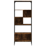 Bookcase 5-Tier Smoked Oak 76x33x188.5 cm Engineered Wood 839005
