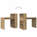 Desk with Shelf Artisan Oak 108 x 55 x 103.5 cm Engineered Wood 869465