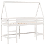 Loft Bed with Ladder and Roof without Mattress White 80x200 cm 3282113