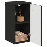Bathroom Cabinet Wall-mounted with Door Black 30 x 31.5 x 61 cm 883345
