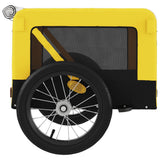 Pet Bike Trailer Yellow and Black Oxford Fabric&Iron 93917