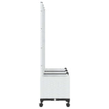 Garden Planter with Trellis&Wheels White 120 x 40 x 146 cm PP 3423060