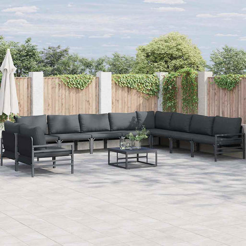 Garden Sofa Set Anthracite Steel 3379004