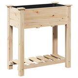 Garden Planter Beige 71 x 37 x 76.5 cm Solid Fir Wood 42006566