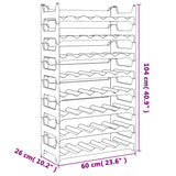 ZNTS Wine Rack for 48 Bottles PP Stackable 3189182