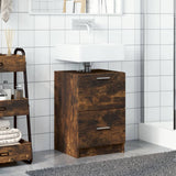 Sink Cabinet Smoked Oak 40x37x59 cm Engineered Wood 848105