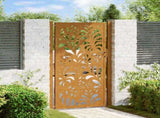 Garden Gate 100x200 cm Weathering Steel Wave Design 4100978