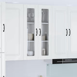 Wall Glass Cabinet PORTO High Gloss White 60 x 31 x 100 cm 885529