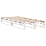 Bookcase Bed without Mattress White 100x200 cm Solid Wood 3323903