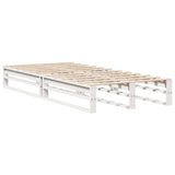 Bookcase Bed without Mattress White 100x200 cm Solid Wood 3323903