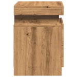 ZNTS Bedside Cabinet with LED Artisian Oak 35x39x55 cm Engineered Wood 857656