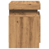 ZNTS Bedside Cabinet with LED Artisian Oak 35x39x55 cm Engineered Wood 857656