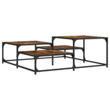 Coffee Table Smoked Oak 107x107x40 cm Engineered Wood 837754