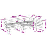 8 Piece Garden Sofa Set Solid Wood Pine 3299552