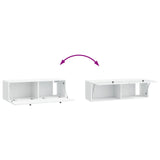 Wall-Mounted TV Cabinet White 98 x 31 x 30 cm Engineered Wood 898045