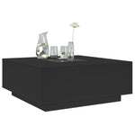 ZNTS Coffee Table with Infinity LED Black 100x100x40 cm 3284043