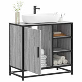 Bathroom Sink Cabinet Grey Sonoma 65x33x60 cm Engineered Wood 849287