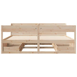 Bed Frame without Mattress 200x200 cm Solid Wood Pine 3307110