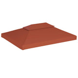 2-Tier Gazebo Top Cover 310 g/m 4x3 m Terracotta 46618