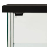 Storage Cabinet Black and Clear Toughened Glass and Engineered Wood 322798