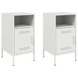Bedside Cabinets 2 pcs White 36x39x68 cm Steel 843077