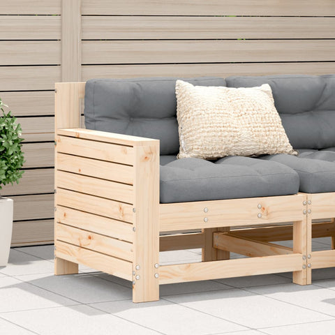 Garden Armrest Sofa with Cushion Solid Wood Pine 844920