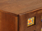Highboard with Door Walnut 60 x 33.5 x 100 cm Solid Mango Wood 4018254