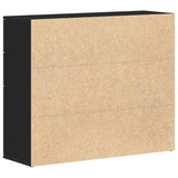 Sideboard Black Oak 91x29.5x75 cm Engineered Wood 862003