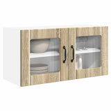Wall Glass Cabinet PORTO Sonoma Oak 80 x 31 x 40 cm 885297