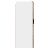 Wall Glass Cabinet PORTO Smoked Oak 80 x 31 x 80 cm 885420