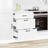Kitchen Base Cabinet "Kalmar" High Gloss White Engineered Wood 854281