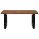 Basin Shelf Wall Mounted Steel and Solid Wood Oak 3302487