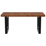 Basin Shelf Wall Mounted Steel and Solid Wood Oak 3302487