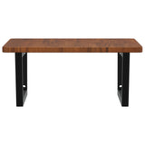 Basin Shelf Wall Mounted Steel and Solid Wood Oak 3302487