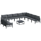Garden Sofa Set Anthracite Steel 3379005