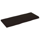 Table Top Dark Brown 120x50x cm Treated Solid Wood Live Edge 364025