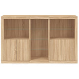 Sideboard with LED Lights Sonoma Oak 162x37x100 cm 3209172