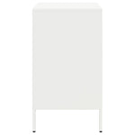 ZNTS Bedside Cabinets 2 pcs White 36x39x68 cm Steel 843077