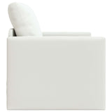 Folding Sofa Bed White 74 x 77 x 81 cm Faux Leather 42030493