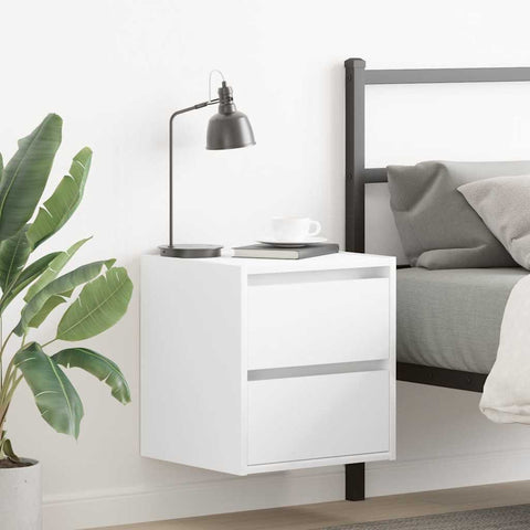 ZNTS Wall-mounted Bedside Cabinet White 38x34x40 cm 861247