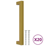 ZNTS Cabinet Handles 20 pcs Gold 160 mm Stainless Steel 3203646
