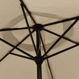 Garden Parasol Taupe 200x224 cm Aluminium 47207