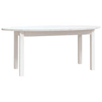 ZNTS Coffee Table White 110x55x45 cm Solid Wood Pine 822343