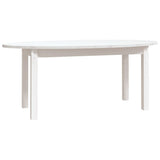 ZNTS Coffee Table White 110x55x45 cm Solid Wood Pine 822343
