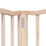 Dog Gate with Door Foldable 6 Panels 300 cm Poplar Wood 352205