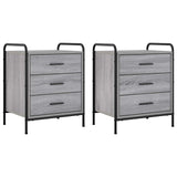 Bedside Cabinet 2 pcs Grey Sonoma 48 x 36.5 x 60 cm 8013537