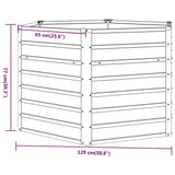 Garden Raised Bed Rusty 129x129x77 cm Corten Steel 151947