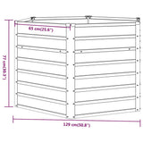 Garden Raised Bed Rusty 129x129x77 cm Corten Steel 151947